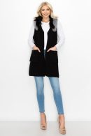 Selma Knitted Sweater Vest with Detachable Faux Fur