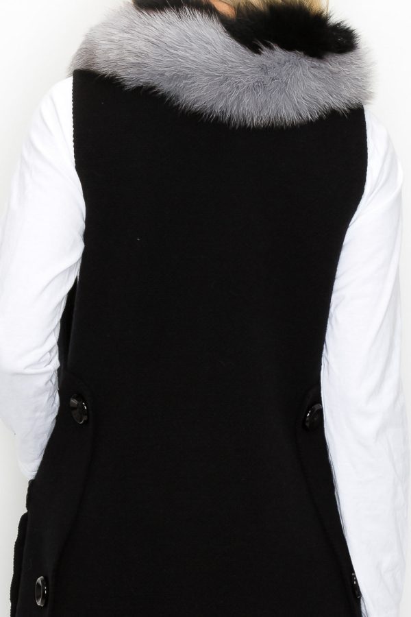 Selma Knitted Sweater Vest with Detachable Faux Fur - Image 27