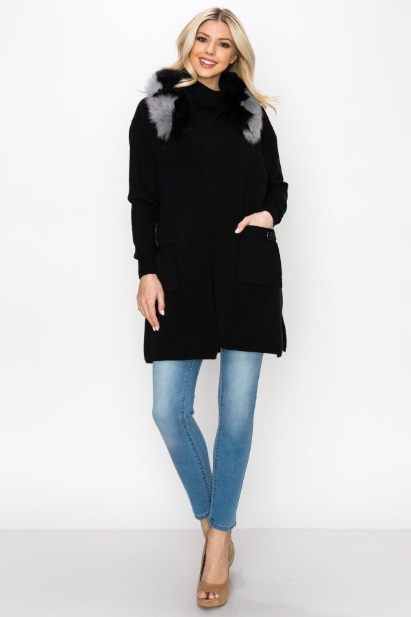 Selma Knitted Sweater Vest with Detachable Faux Fur - Image 26