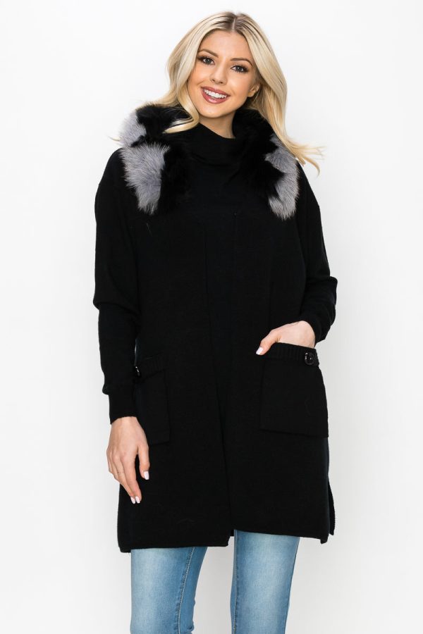 Selma Knitted Sweater Vest with Detachable Faux Fur - Image 23