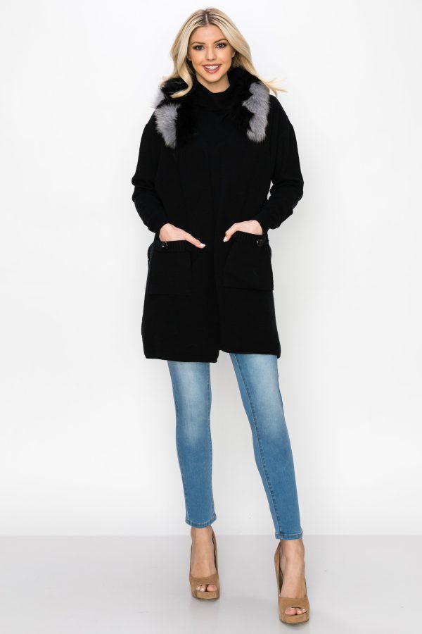 Selma Knitted Sweater Vest with Detachable Faux Fur - Image 25