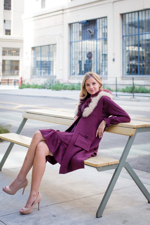 Selma Knitted Sweater Vest with Detachable Faux Fur - Image 10
