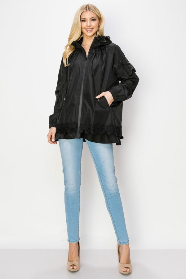 Jadis Woven Windbreaker Jacket with Hoodie - Image 9