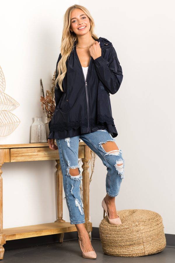 Jadis Woven Windbreaker Jacket with Hoodie - Image 4
