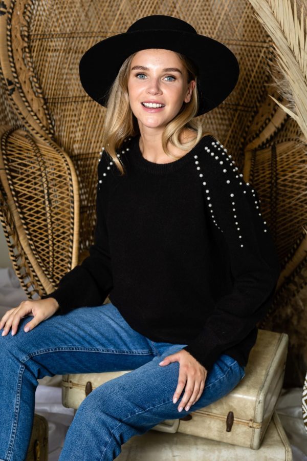 Suze Knitted Sweater with Pearls - Image 3