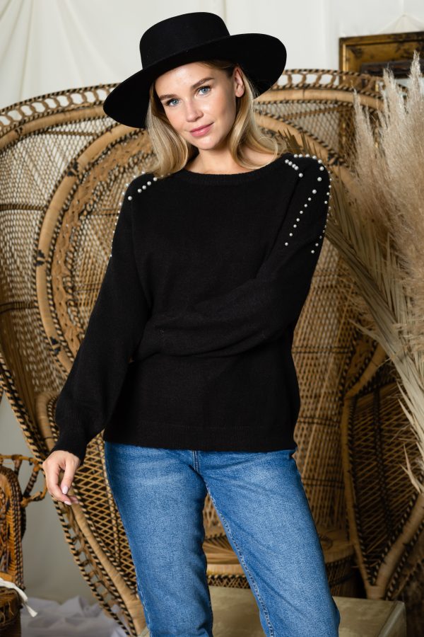 Suze Knitted Sweater with Pearls - Image 11
