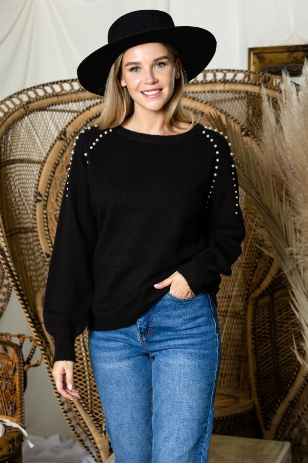 Suze Knitted Sweater with Pearls - Image 10