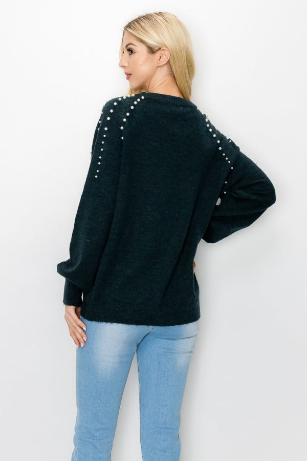 Suze Knitted Sweater with Pearls - Image 5