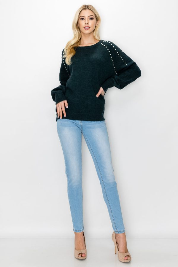 Suze Knitted Sweater with Pearls - Image 6