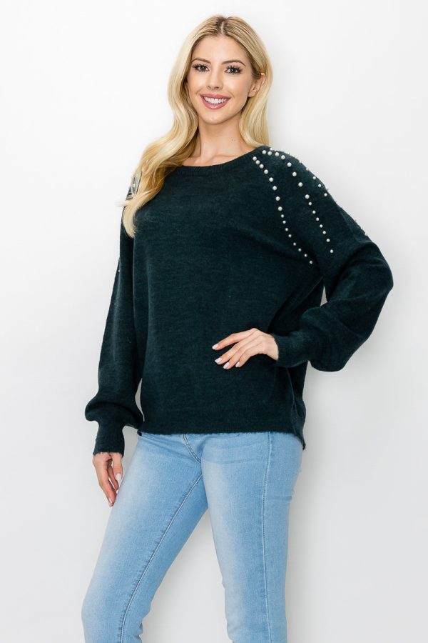 Suze Knitted Sweater with Pearls - Image 7