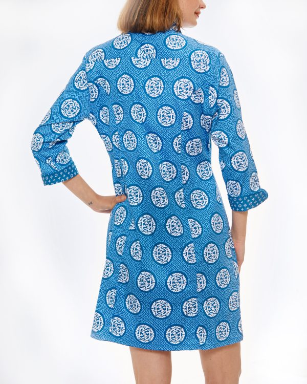 Sag Harbor Dress Navy Medallion - Image 4