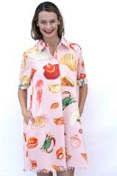 Chatham Dress Pink Sealife Print
