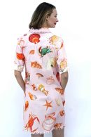 Chatham Dress Pink Sealife Print