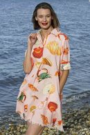 Chatham Dress Pink Sealife Print