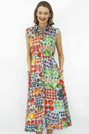 Sea Island Dress Farmer's Market Vintage Print