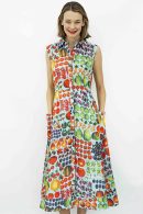 Sea Island Dress Farmer's Market Vintage Print