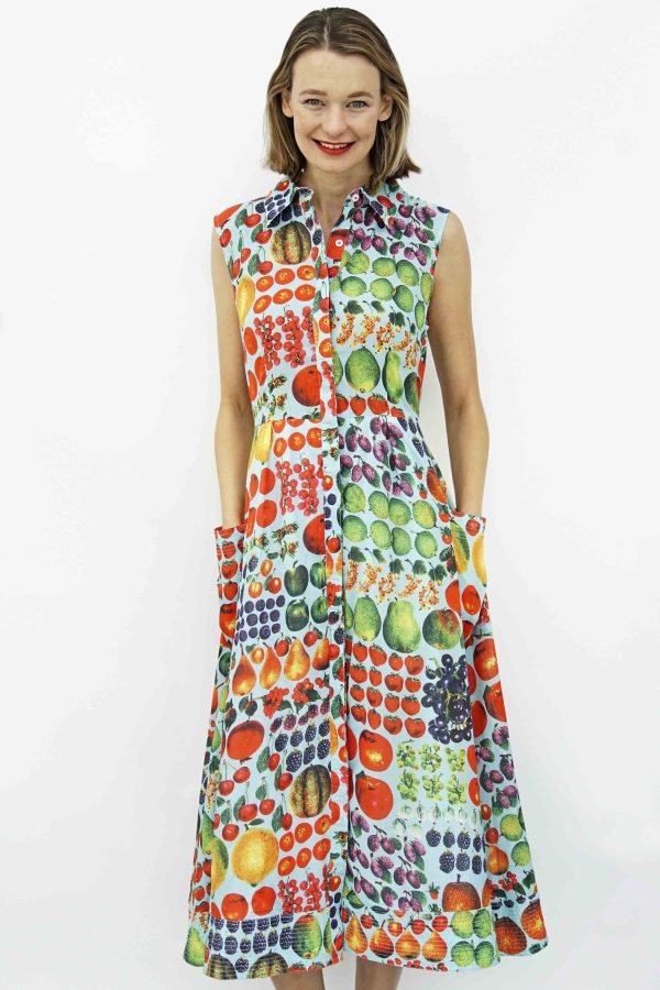 Sea Island Dress Farmer's Market Vintage Print - Image 4