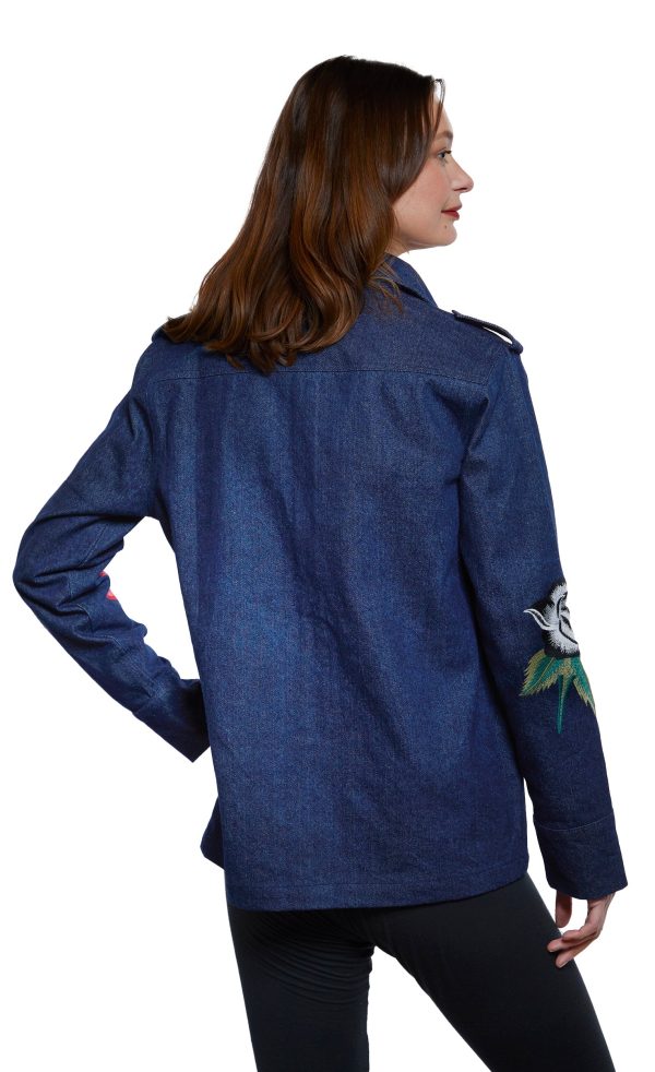 Embroidered Denim Jacket - Image 4